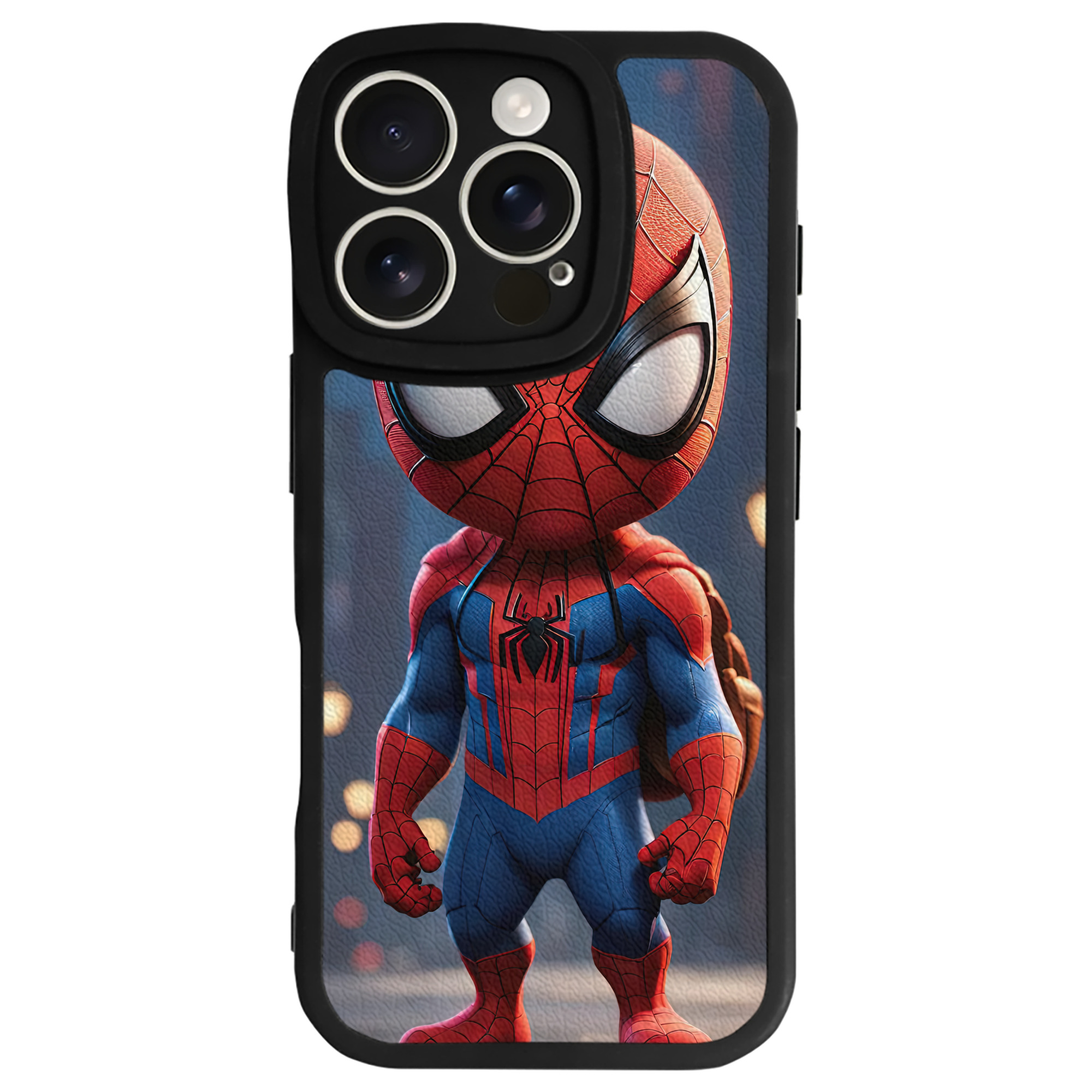 Spider Man スパイダーマン 【iPhone 16シリーズ対応】シリコンスマホケース（レザー調） 材質：シリコン